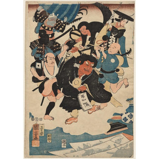L'étrange histoire d'Ukiyo Matahei - Utagawa Kuniyoshi | Reproduction Tableau Décoration murale affiche copie