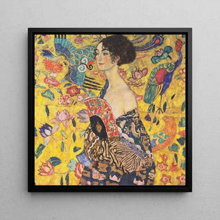 La Femme à l'éventail - Gustav Klimt | Reproduction Tableau Décoration murale affiche copie