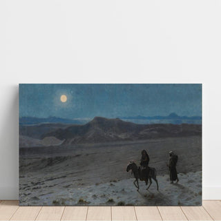La Fuite en Égypte Nuit - Jean-Léon Gérôme | Reproduction Tableau Décoration murale affiche copie