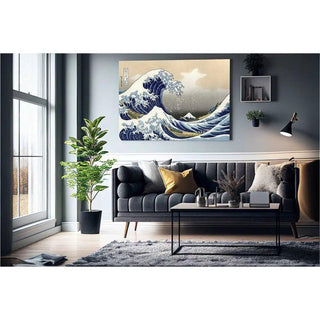 La Grande Vague de Kanagawa - Kanagawa Hokusai | Reproduction Tableau Décoration murale affiche copie