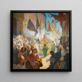 La Procession du Mahmal à travers les rues du Caire - Ludwig Deutsch