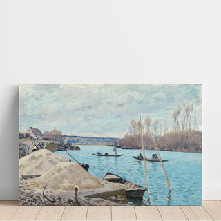 La Seine à Port-Marly, tas de sable 1875 - Alfred Sisley | Reproduction Tableau Décoration murale affiche copie