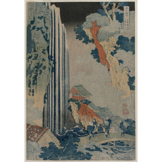 La cascade d'Ono sur la route de Kiso" de la série Voyage aux cascades des provinces - Katsushika Hokusai | Reproduction Tableau Décoration murale affiche copie
