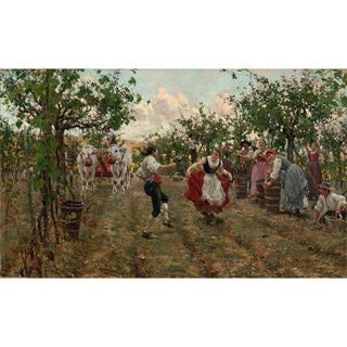 La danse des moissons - Raffaello Sorbi | Reproduction Tableau Décoration murale affiche copie