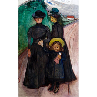 La famille La famille du livre - Edvard Munch | Reproduction Tableau Décoration murale affiche copie
