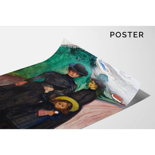 La famille La famille du livre - Edvard Munch | Reproduction Tableau Décoration murale affiche copie