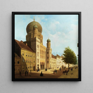 La synagogue sur la rue Oranienburger à Berlin - Emile Pierre Joseph de Cauwer