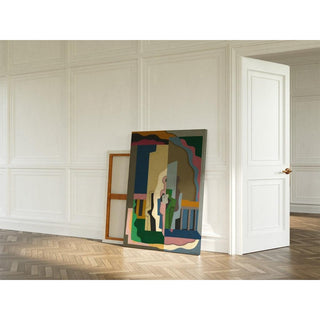 Lavans-lès-Saint-Claude, Jura, Femmes au Balcon - Georges Valmier | Reproduction Tableau Décoration murale affiche copie