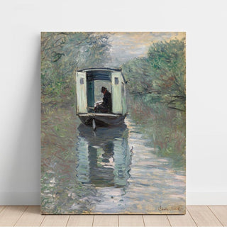 Le Bateau-Atelier - Claude Monet | Reproduction Tableau Décoration murale affiche copie
