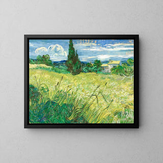 Le Champ de blé vert avec cyprès - Vincent Van Gogh | Reproduction Tableau Décoration murale affiche copie