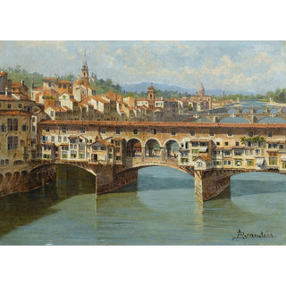 Le Ponte Vecchio, Florence - Antonietta Brandeis | Reproduction Tableau Décoration murale affiche copie