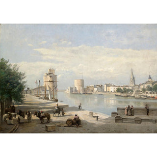 Le Port de La Rochelle de Jean-Baptiste-Camille Corot | Reproduction Tableau Décoration murale affiche copie