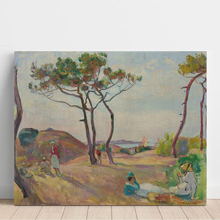 Le Pradet, les Pins sur la Plage - Henri Lebasque | Reproduction Tableau Décoration murale affiche copie
