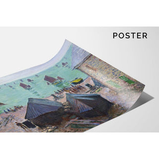 Le départ des bateaux, Étretat - Claude Monet | Reproduction Tableau Décoration murale affiche copie