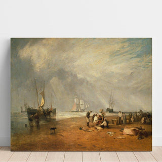 Le marché aux poissons à la plage de Hastings - Joseph Mallord William Turner | Reproduction Tableau Décoration murale affiche copie