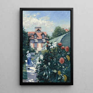 Les Dahlias, jardin à Petit Gennevilliers - Gustave Caillebotte | Reproduction Tableau Décoration murale affiche copie