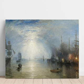Les haleurs chargeant du charbon au clair de lune - Joseph Mallord William Turner | Reproduction Tableau Décoration murale affiche copie