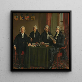 Les quatre principaux commissaires des travaux du port d'Amsterdam - Wybrand Hendriks