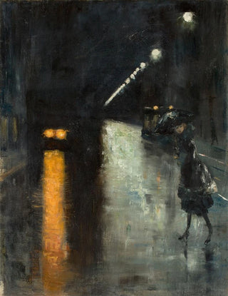 Lesser Ury - Nchtliche Straenszene Berlin.webp