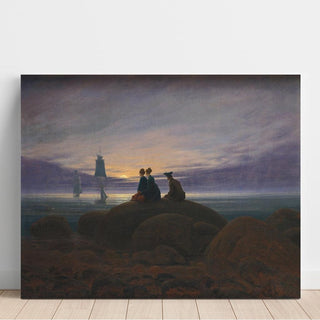 Lever de lune sur la mer - Caspar David Friedrich | Reproduction Tableau Décoration murale affiche copie