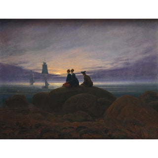 Lever de lune sur la mer - Caspar David Friedrich | Reproduction Tableau Décoration murale affiche copie