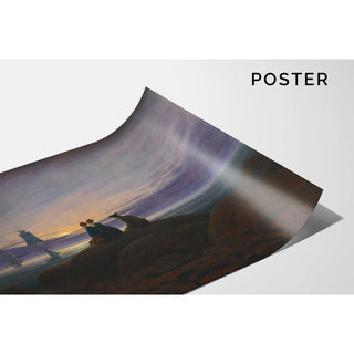 Lever de lune sur la mer - Caspar David Friedrich | Reproduction Tableau Décoration murale affiche copie