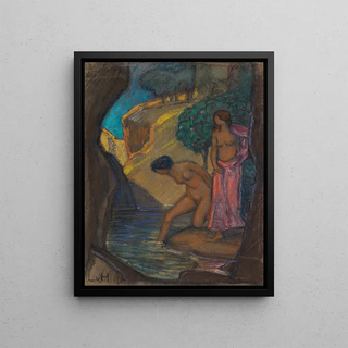 Ludwig von Hofmann - Grotte mit badenden Frauen.webp