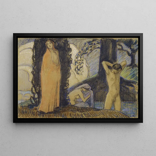 Ludwig von Hofmann - Zwei Frauen und ein Jngling im Bade.webp