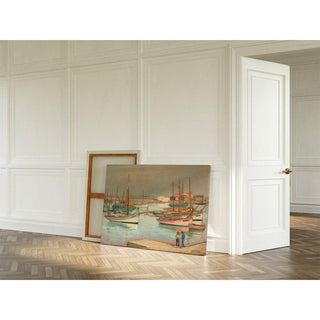 Maisons sur le port à l'île d'Yeu - Henri Lebasque | Reproduction Tableau Décoration murale affiche copie