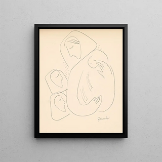 Mikul Galanda - Matka s dieaom v perinke a s dvoma enami.webp