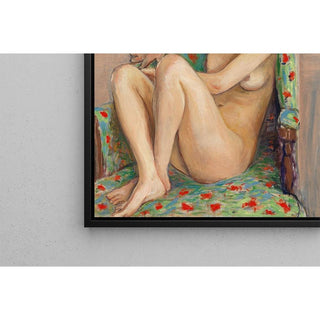 Modèle dans un fauteuil vert - Nils Dardel | Reproduction Tableau Décoration murale affiche copie