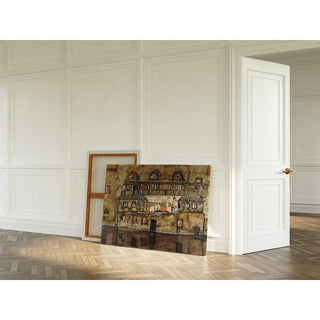 Mur d'enceinte sur la rivière - Egon Schiele | Reproduction Tableau Décoration murale affiche copie