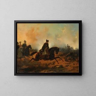 Napoléon chargeant à Waterloo d'Hippolyte Bellangé | Reproduction Tableau Décoration murale affiche copie