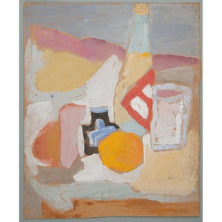 Nature morte avec orange, bouteille et encrier - Sasza Blonder | Reproduction Tableau Décoration murale affiche copie