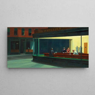 Nighthawks - Edward Hopper | Reproduction Tableau Décoration murale affiche copie