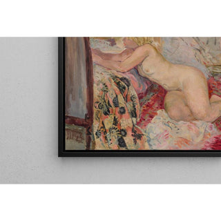 Nu allongé contre un lit Marinette - Henri Lebasque | Reproduction Tableau Décoration murale affiche copie