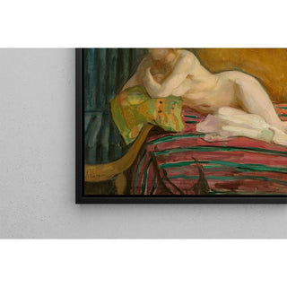 Nu au Divan - Henri Lebasque | Reproduction Tableau Décoration murale affiche copie