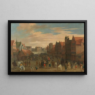 Pauwels van Hillegaert - The disbanding of the Waardgelders Mercenaries in the Pay of the Town Government by Prince Maurits on the Neude Utrecht 31 July 1618.webp