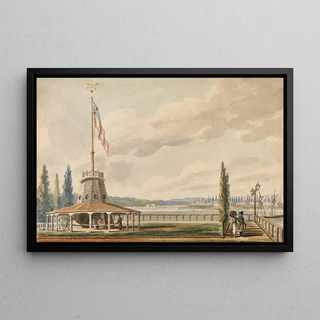 Pavel Petrovich Svinin - The Travelers First View of New YorkThe Battery and Flagstaff.webp