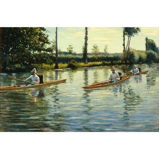 Périssoires sur l'Yerres - Gustave Caillebotte | Reproduction Tableau Décoration murale affiche copie