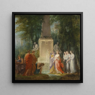 Poètes buvant à la source castalienne l'eau de la vérité - Heinrich Friedrich Füger