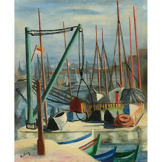 Port de Marseille - Moïse Kisling | Reproduction Tableau Décoration murale affiche copie