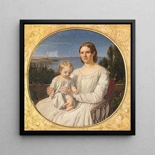 Portrait de Maria Lehmann avec sa fille Margrethe - Jürgen Roed