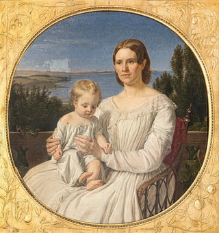 Portrait de Maria Lehmann avec sa fille Margrethe - Jürgen Roed