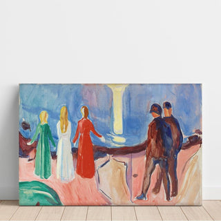 Réunion sur la plage - Edvard Munch | Reproduction Tableau Décoration murale affiche copie
