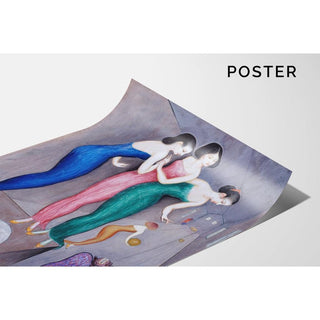 Rêves et fantaisies n° 1 The Skittle Alley - Nils Dardel | Reproduction Tableau Décoration murale affiche copie