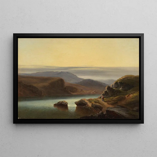 Robert Kummer - Schottische Landschaft mit Fischer am Ufer.webp
