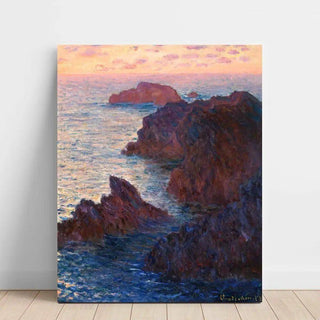 Rochers à Belle Île, Port-Domois - Claude Monet | Reproduction Tableau Décoration murale affiche copie
