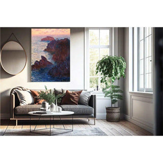 Rochers à Belle Île, Port-Domois - Claude Monet | Reproduction Tableau Décoration murale affiche copie