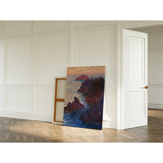 Rochers à Belle Île, Port-Domois - Claude Monet | Reproduction Tableau Décoration murale affiche copie